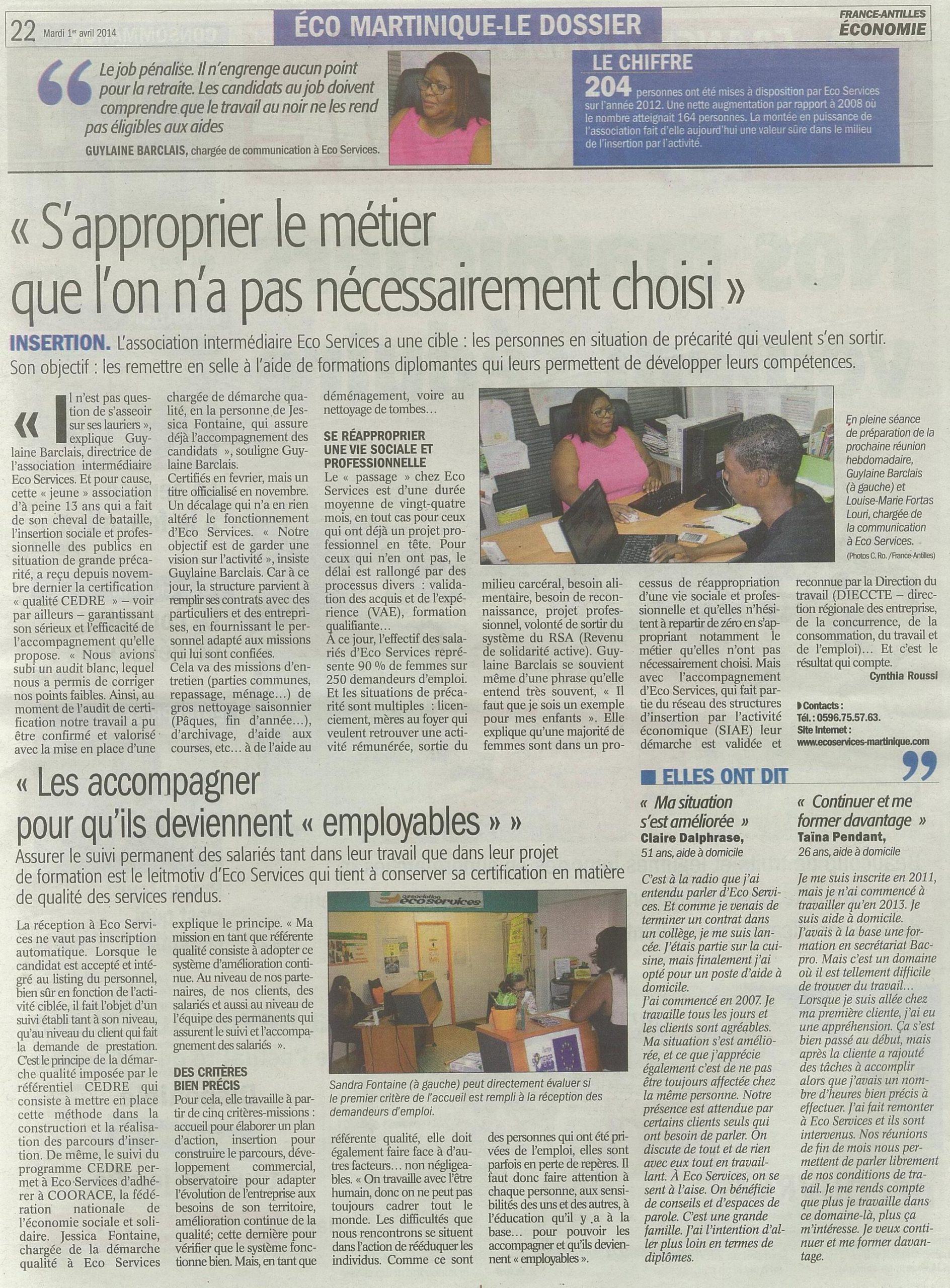 Ecoservices Martinique dans la presse #1